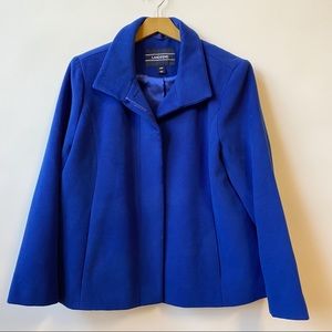Women Lands' End Royal Blue Jacket  Plus 14 Petite